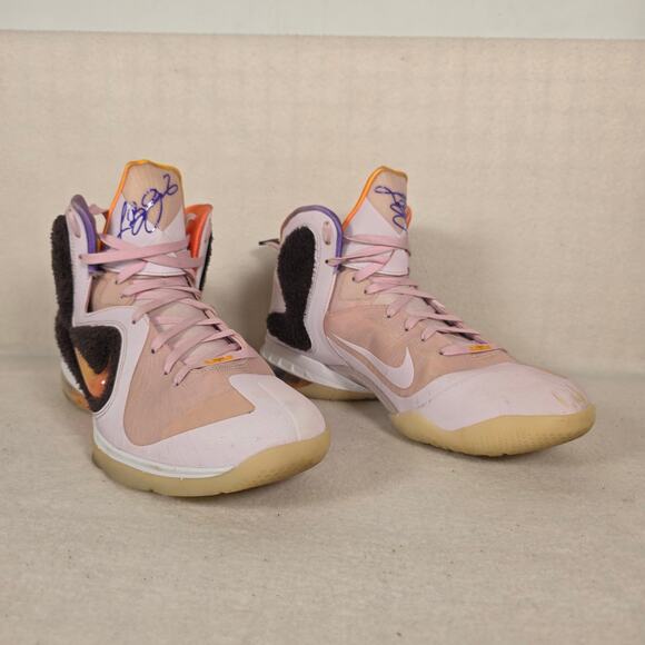 Nike Lebron James IX 9 King of LA Regal Pink Men's 11 Velvet Brown Basketball - Picture 4 of 13